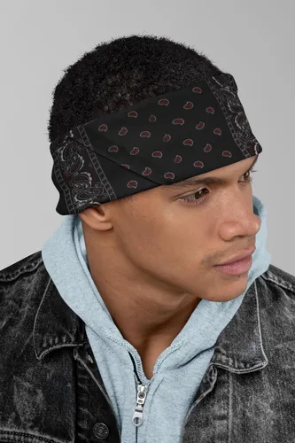 Vista 3 de Motique Accessories Bandana individual de dos tonos