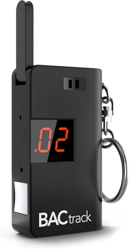 Alcoholímetro portátil, llavero, BACtrack, prueba de alcohol en el aliento, BT-KC10, Negro, 1, 1