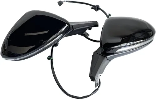 Vista 3 de Espejo retrovisor plegable automático con reversa, espejo lateral eléctrico plegable para VW Golf MK7 7.5 (Color Negro)