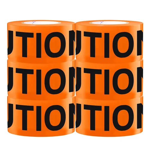 Vista 9 de TopSoon Cinta de barrera de precaución no adhesiva, cinta de barrera para construcción de decoración de fiesta de Halloween