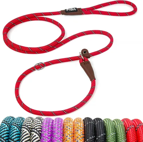 Vista 43 de Fida - Correa antideslizante duradera, correa resistente de presilla de 6 pies x 1/2 pulgada, cómoda correa de entrenamiento para perros grandes