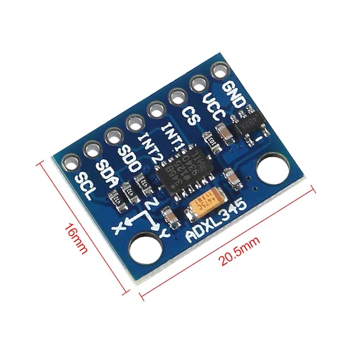 Vista 5 de 6PCS GY-291 ADXL345 Aceleración digital de 3 ejes de gravedad módulo de inclinación IIC/SPI Transmisión para Arduino (6)