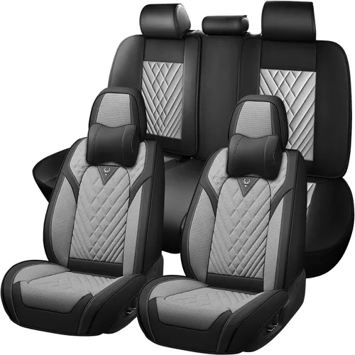 Vista 15 de Fundas de asiento de automóvil para Nissan Murano 2003-2026, juego completo de fundas de asiento de cuero de napa impermeables, protector de asiento