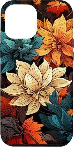 Vista 26 de Red and Orange Autumn Colors Fall Leaves Floral Pattern Case for iPhone 17