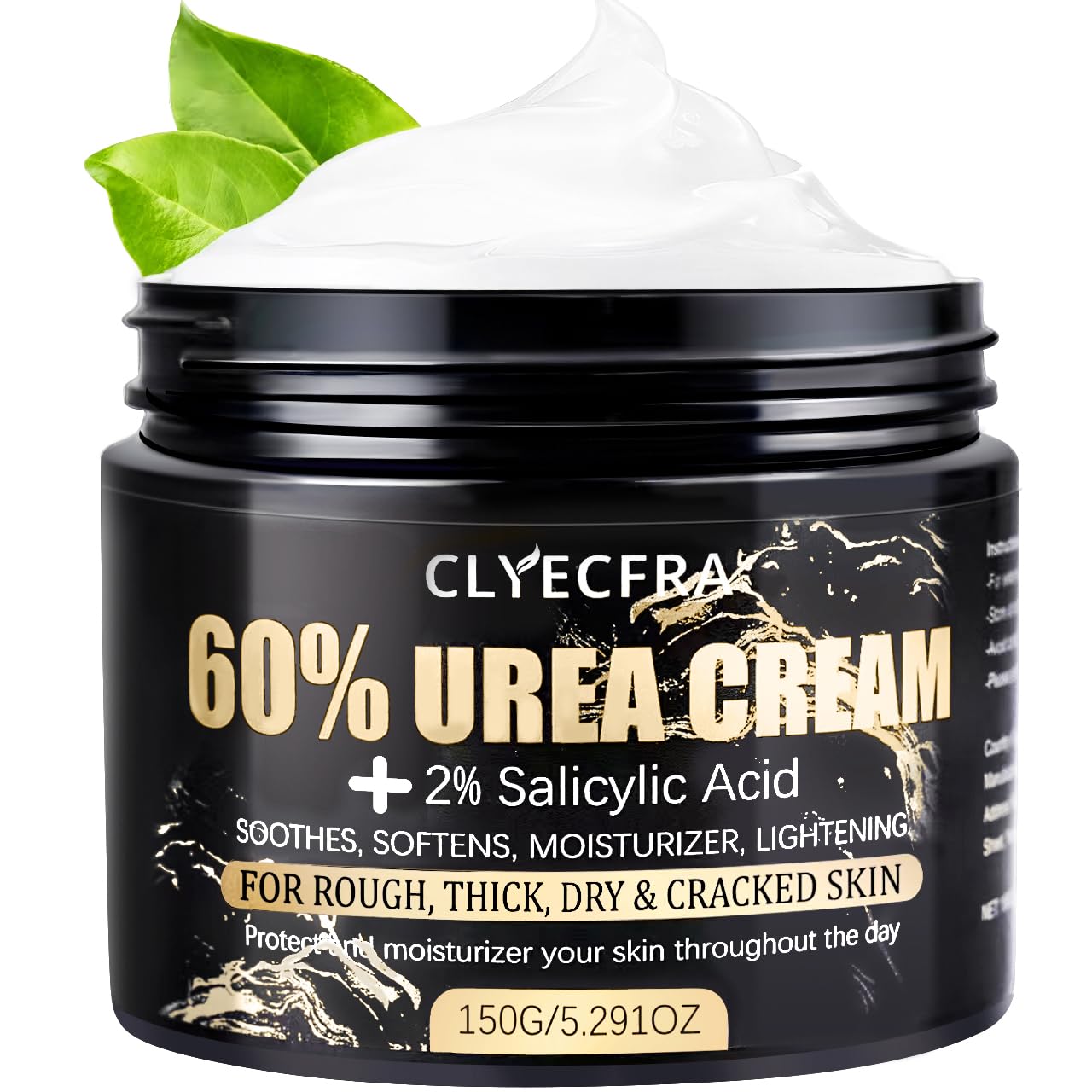 18. 60% Crema de Urea con 2% Ácido Salicílico, Crema de Urea 60 Por Ciento para Pies y Manos - Hidratante de Fuerza Máxima para Piel Áspera, Seca,