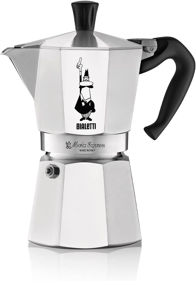 Bialetti - Moka Express: Cafetera de Espresso Icónica para Estufa, Hace Café Italiano Auténtico, Cafetera Moka 6 Tazas (6 Oz), Aluminio, Plateado, producto más comprado en Escazu