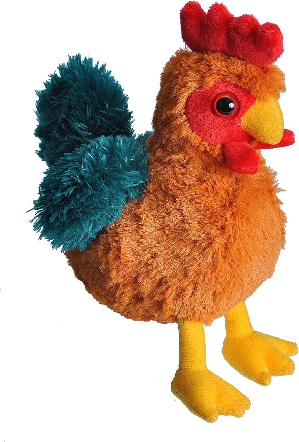 18. Wild Republic - Peluche de gallo, animal de peluche, juguete de peluche, regalos para niños, colección Hug’Ems 7 pulgadas