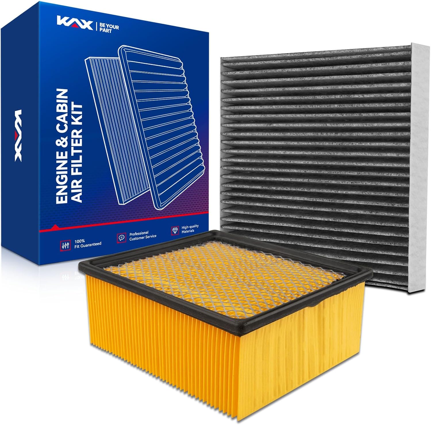 KAX Kit de filtro de aire de motor y cabina, repuesto para Ram 2500 2016-2025, 3500 2016-2025, 5500 2016-2025, 4500 2016-2023, 2025, repuesto #