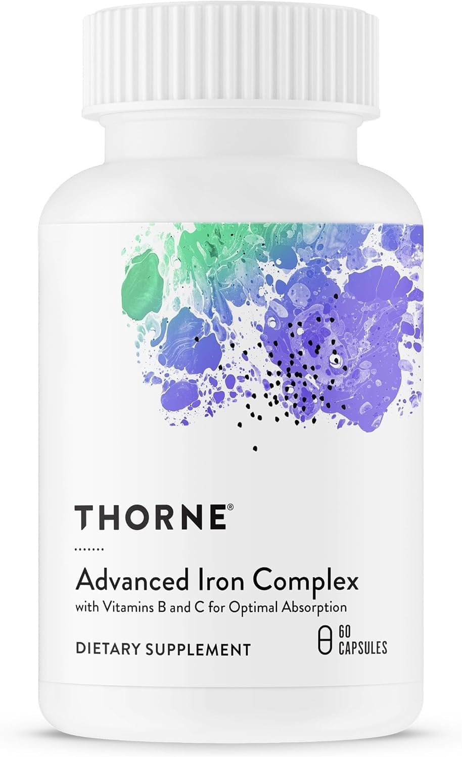 6. THORNE - Complejo de hierro avanzado (anteriormente Ferrasorb) - Fórmula completa de apoyo sanguíneo* - Hierro elemental, ácido fólico, vitaminas B