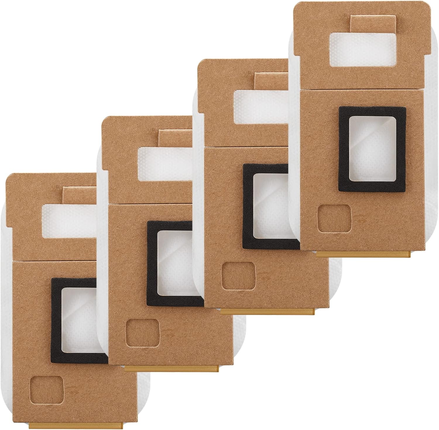 9. Paquete de 4 bolsas de polvo para aspiradora Roborock S7 / S7+ muelle de vacío automático, bolsa de repuesto de gran capacidad de 3 L, juego