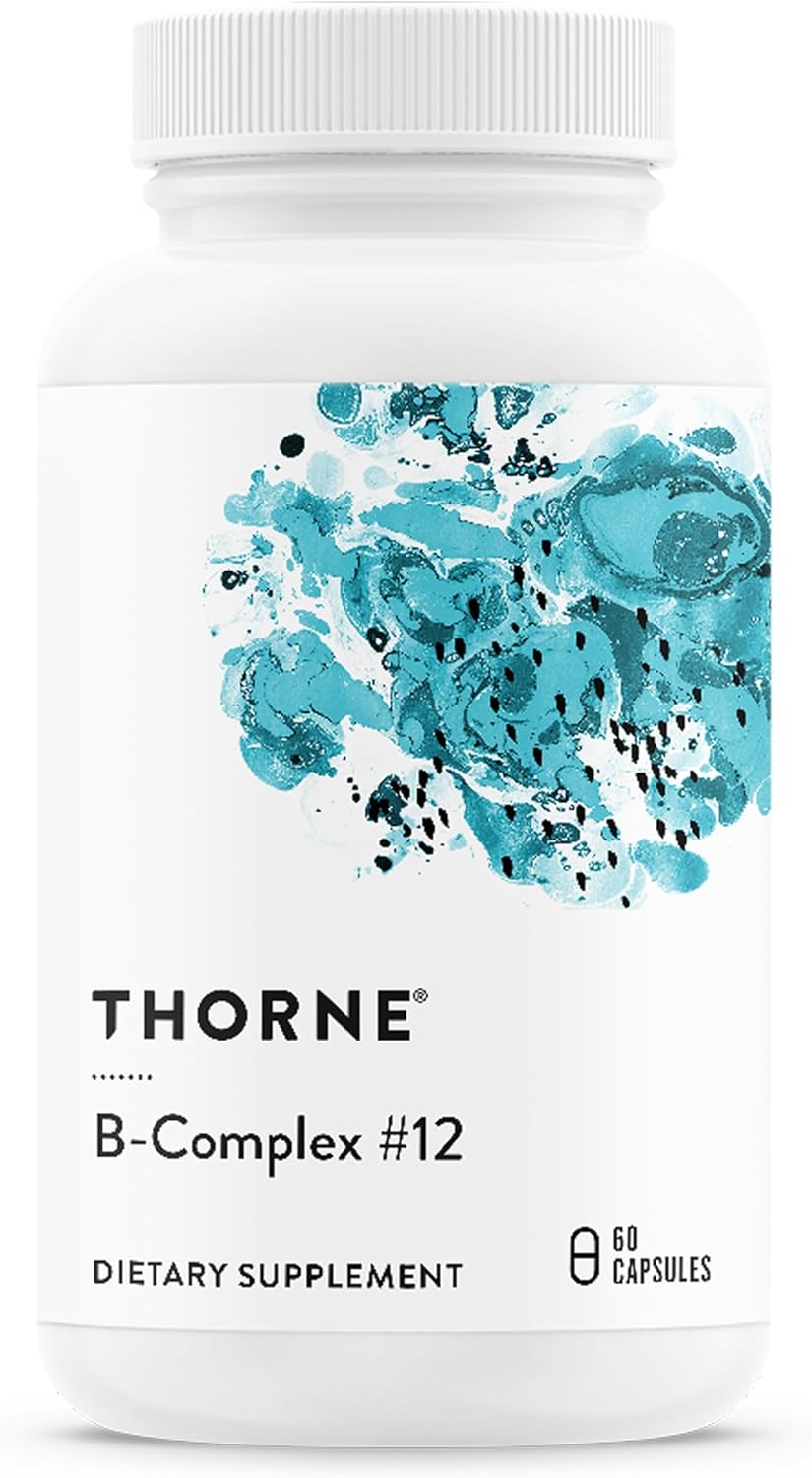 7. THORNE - B-Complex #12 - Complejo de vitamina B con B12 activa y folato - 60 cápsulas