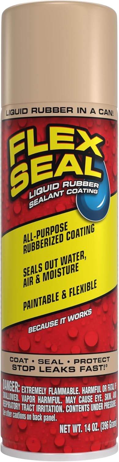 Flex Seal Revestimiento sellador de goma en aerosol, 14 onzas, transparente