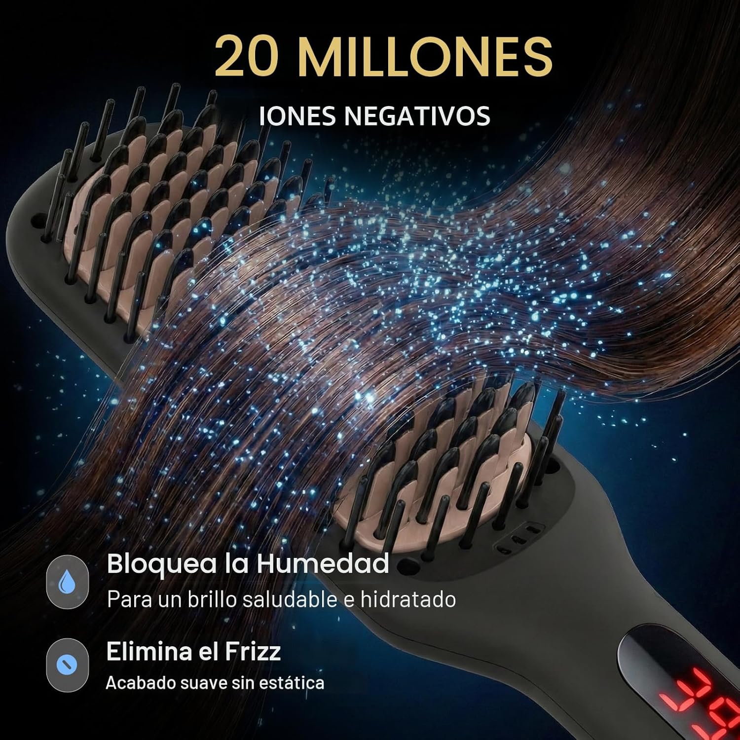 MEGAWISE Cepillo alisador de pelo iónico de cerámica profesional para salón en casa, tecnología de calefacción rápida de los años 20 con seguridad, producto más comprado en Escazu