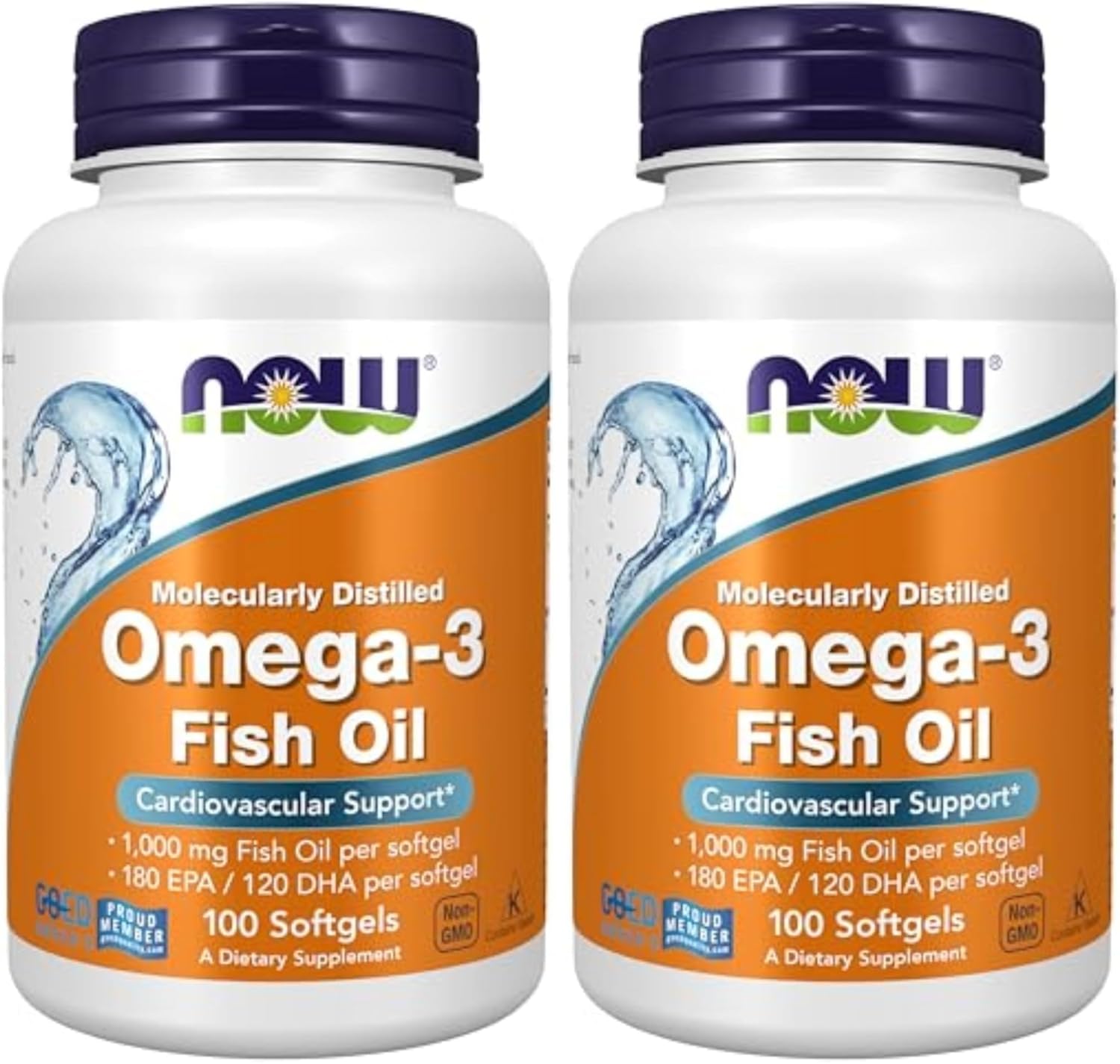 8. NOW Foods Omega-3 - 100 cápsulas blandas (Paquete de 2)