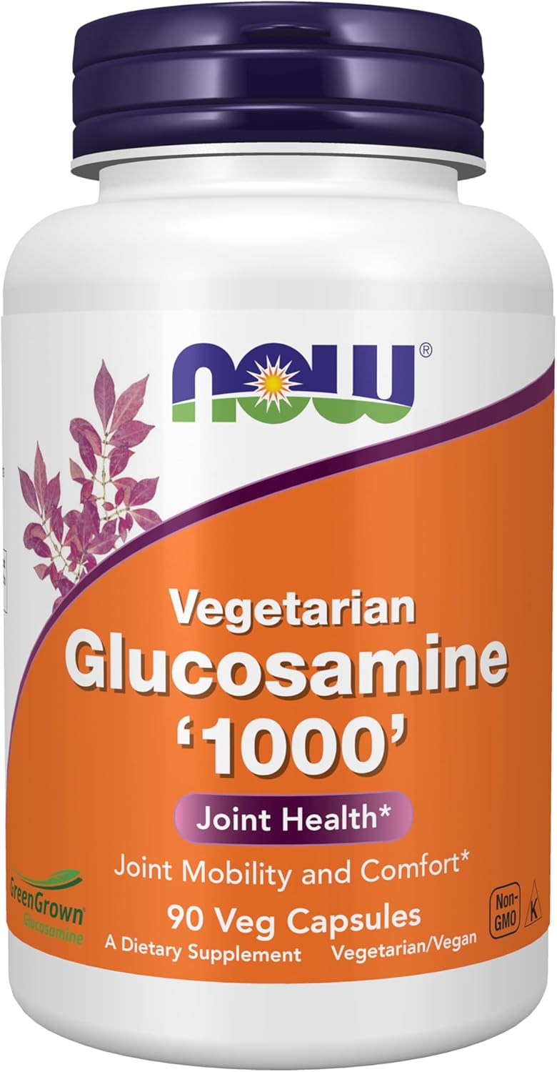 8. NOW Foods Suplementos, Glucosamina '1000' (GreenGrown® Glucosamina), Vegetariana, 90 Cápsulas Vegetarianas