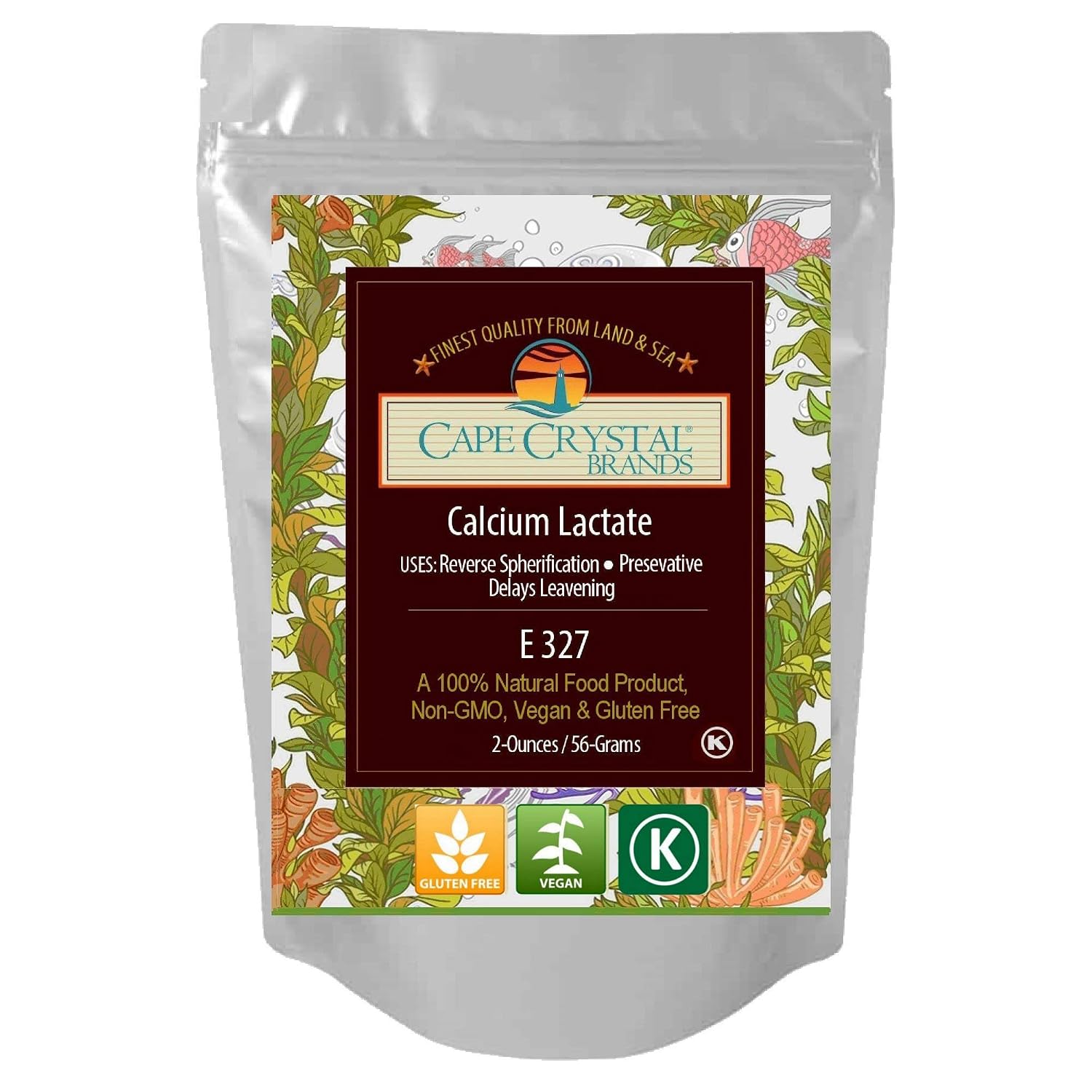 6. Lactato de calcio 2-oz. Agente de esferificación directa y inversa de grado alimenticio