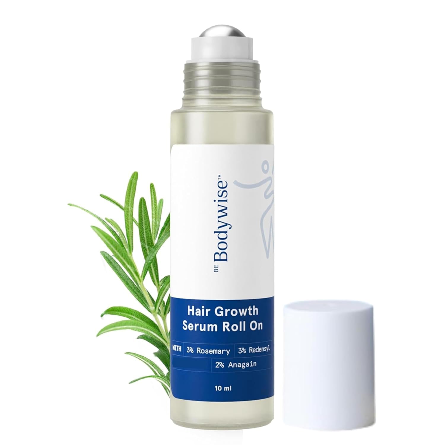 1. Be Bodywise Suero para Crecimiento del Cabello con Romero Roll On 10 ml – 3% Romero, 3% Redensyl y 2% Anagain Serum para el cuero cabelludo que