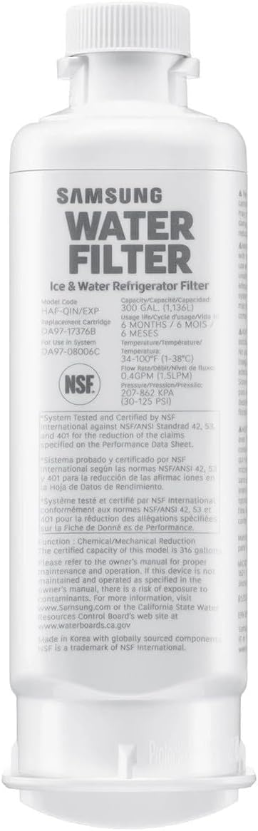 Filtro de agua para refrigerador DA97-17376B (1 unidad) de Samsung