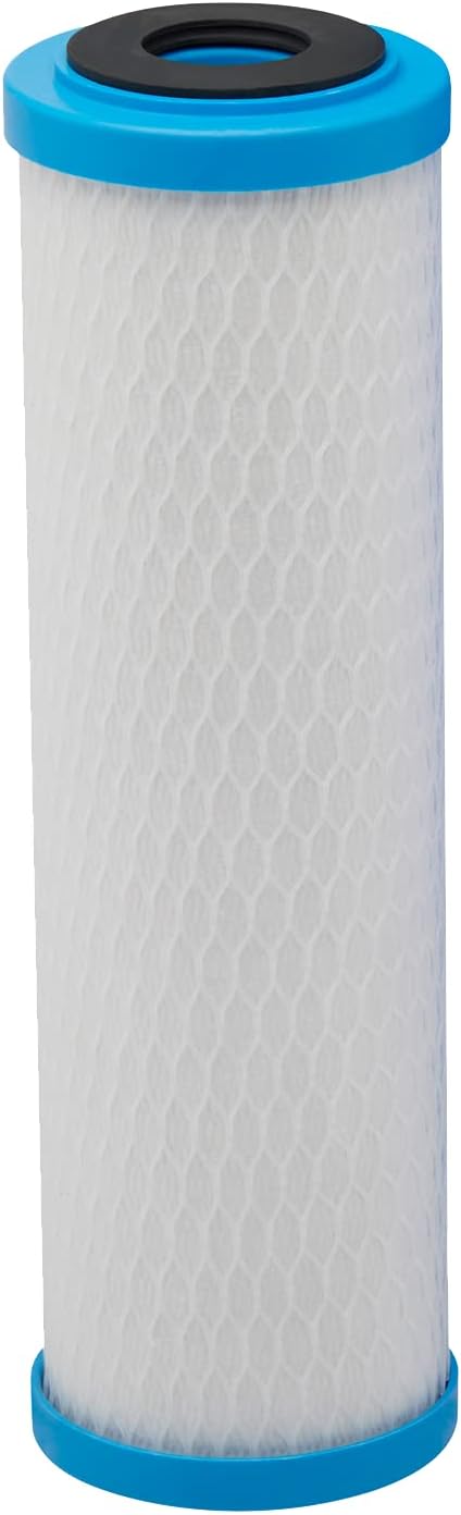 Pentair Pentek ChlorPlus Protect 10 Filtro de agua de bloque de carbono Bloque de carbono de 1 micra reduce hasta el 98% de PFOA y PFOS más cloro
