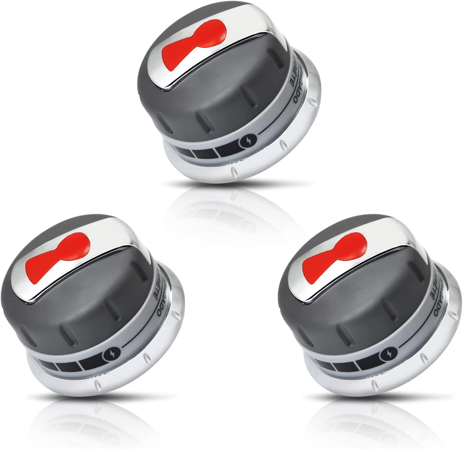 Pomos de quemador de parrilla de gas 88848 mejorados, compatibles con parrillas de gas Weber Genesis 300 Series (2011-2016), paquete de 3