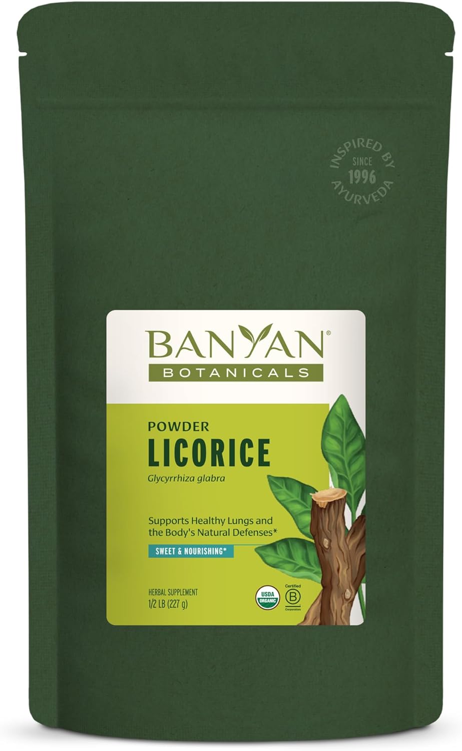 Banyan Botanicals Polvo de regaliz – Polvo de raíz de regaliz orgánico (Glycyrrhiza Glabra) – para apoyar la digestión saludable y la función