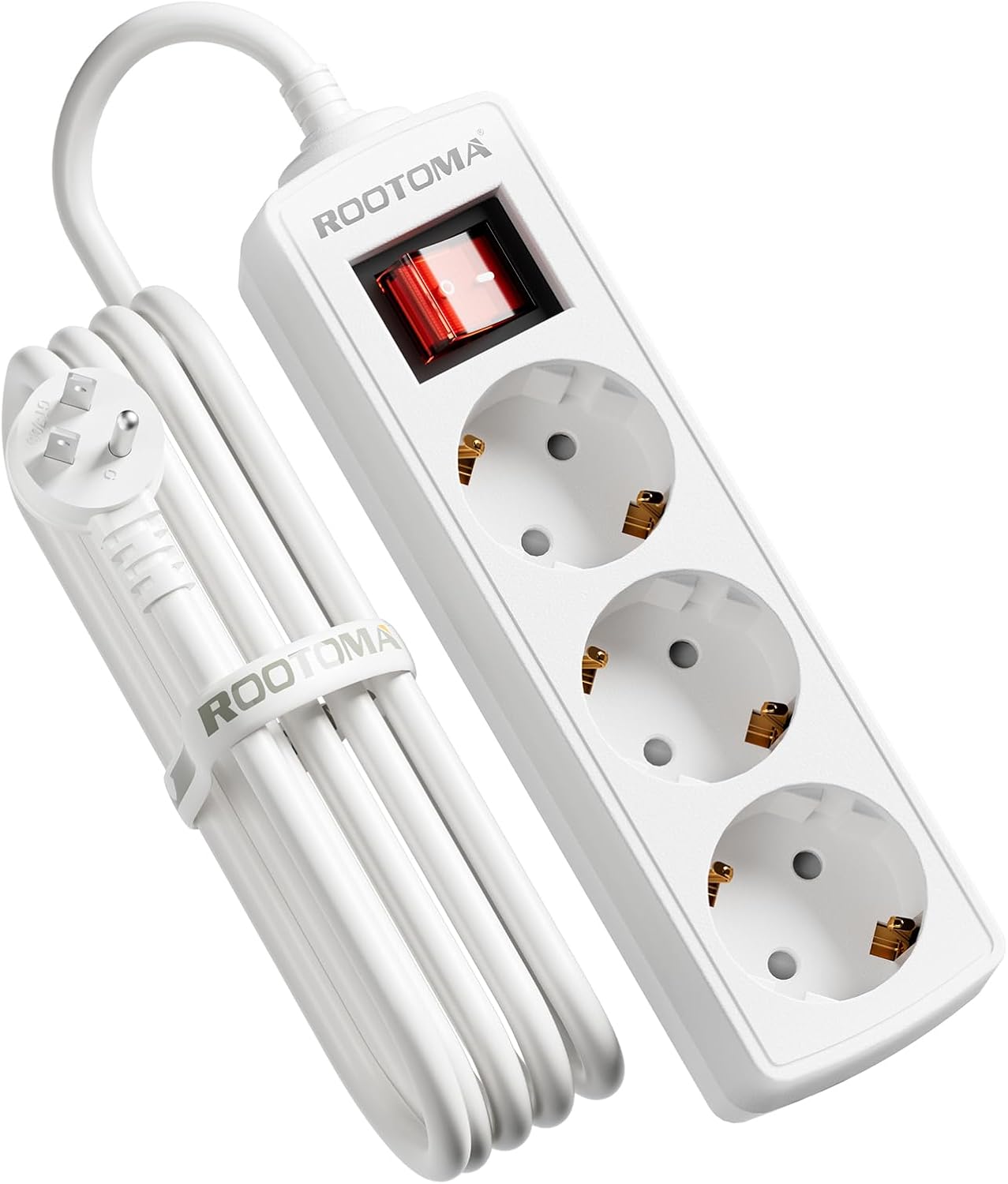 Adaptador de enchufe de Europa a EE. UU., Adaptador de la UE a EE. UU., 3 salidas de CA para dispositivos electrónicos europeos, viajes de Francia