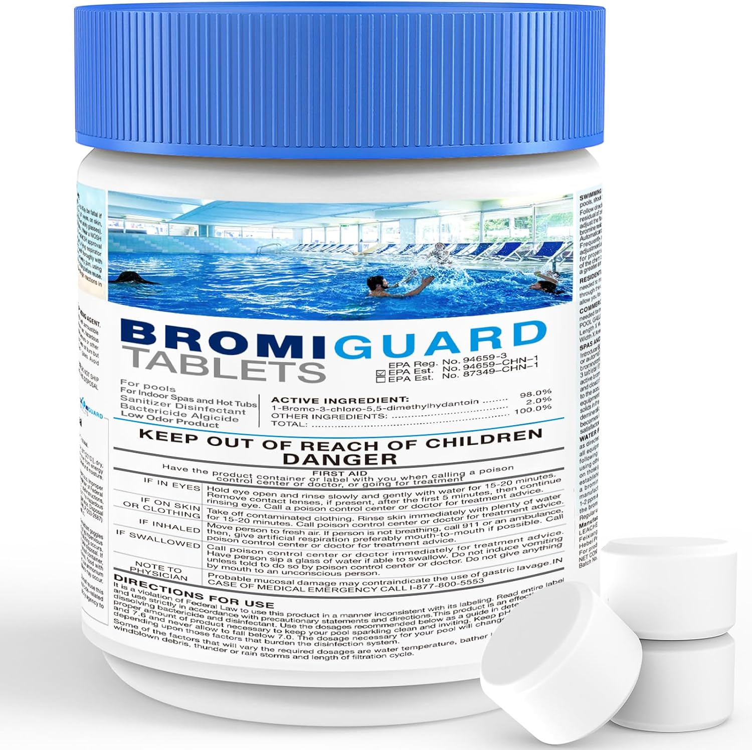 Tabletas de Bromo para SPA Bañera de Hidromasaje 1lb 50LB Tabletas Bromantes Refuerzo Elimina Bacterias Algas Sensación de Agua Suave Sin Olor a