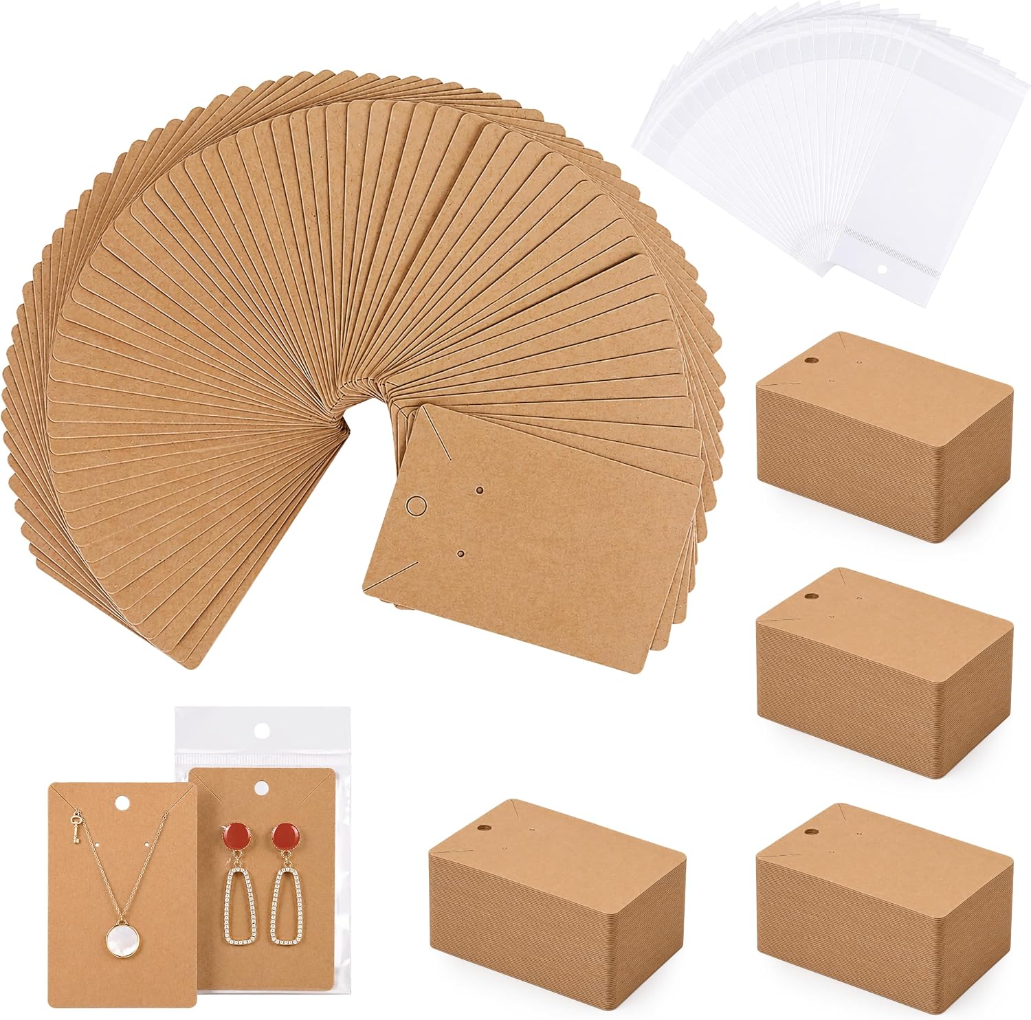 8. ovsor Funciona muy bien con tarjetas de exhibición de aretes: tarjetas de aretes bien hechas de 3.5 x 2.4 pulgadas con buena calidad de papel