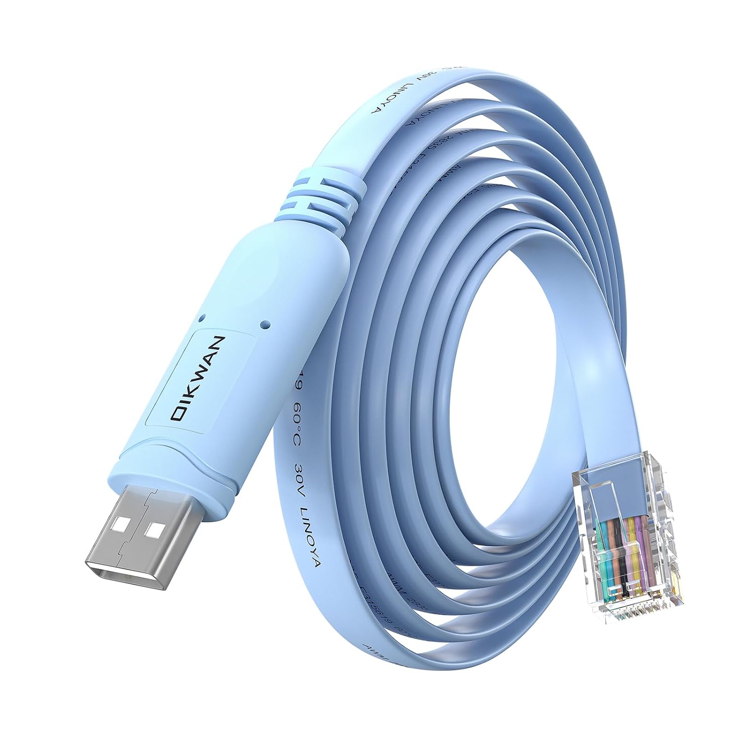 Cable de consola RJ45 a USB, cable de consola, cable de consola USB con chip FT232 compatible con Cisco, HP, NETGEAR, Huawei