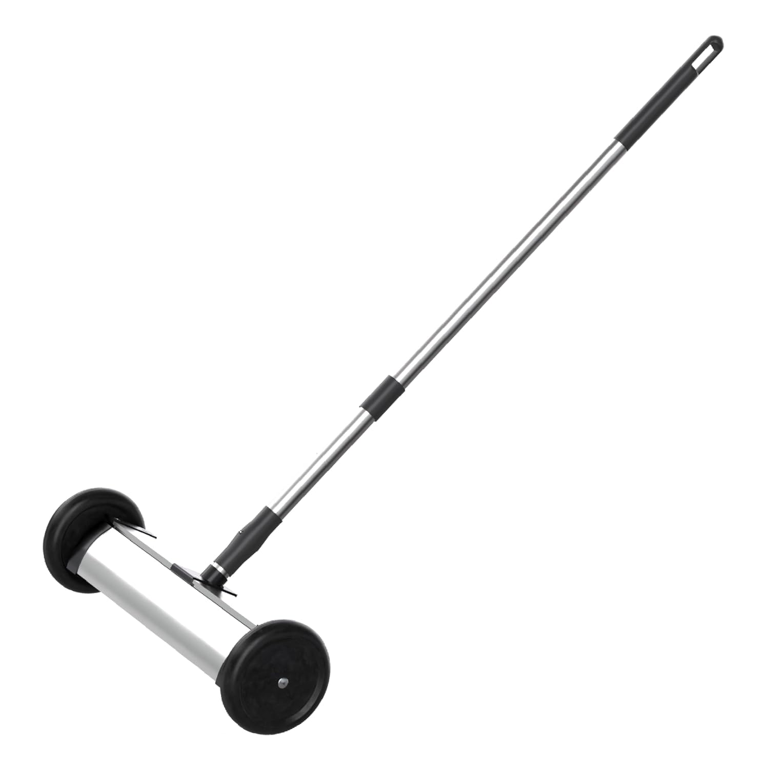 Master Magnetics Barredora magnética con ruedas – Mini tipo empuje con mango de liberación y telescópica – Potente herramienta magnética para patio