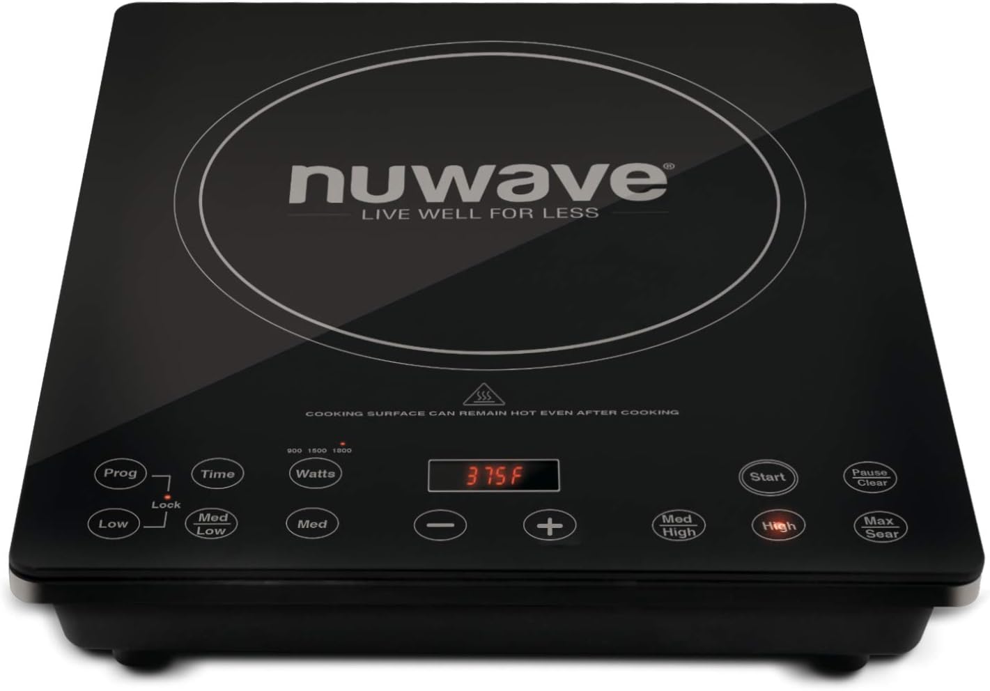 Nuwave Pro Chef - Placa de inducción de alta calidad con certificación NSF, portátil, potente de 1800 W, bobina de calefacción grande de 8 pulgadas