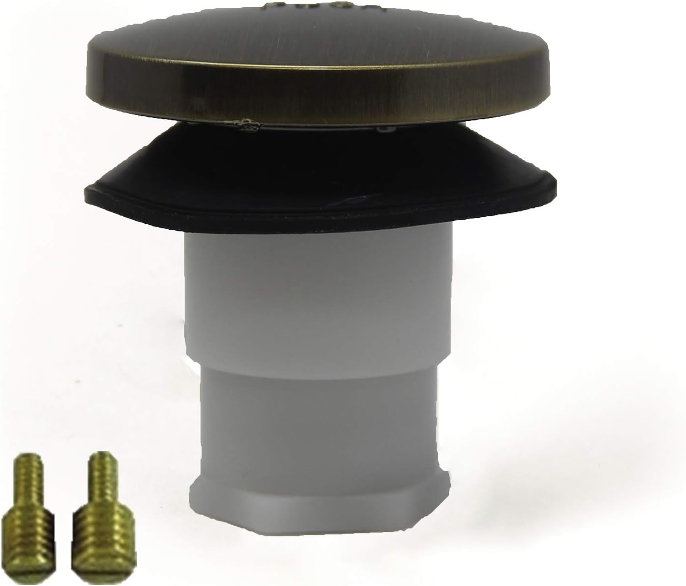 Tapón de drenaje universal para bañera/tina con toque de pulgar (punta de pulgar, accionado por pie) Incluye accesorios de 3/8" y 5/16