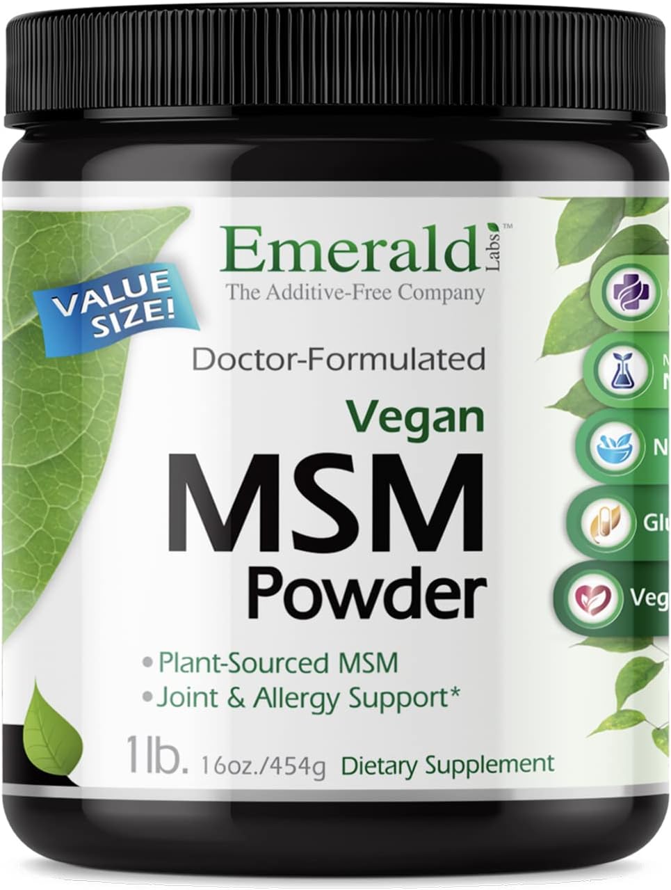 Emerald Labs MSM en polvo, 16 oz