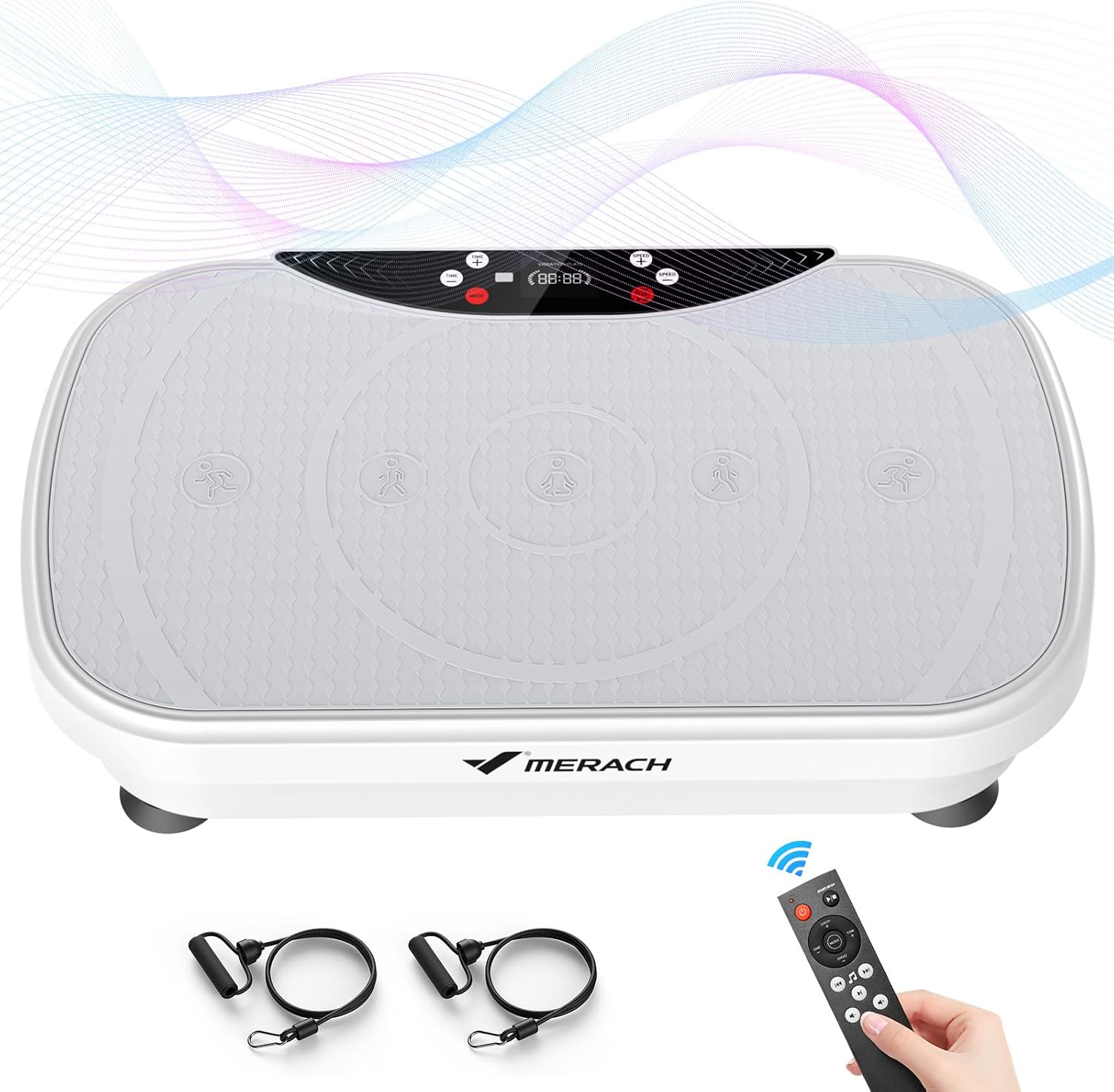 8. Merach V28 Vibration Plate Exercise Machine with 99 Speeds & Bluetooth Gris