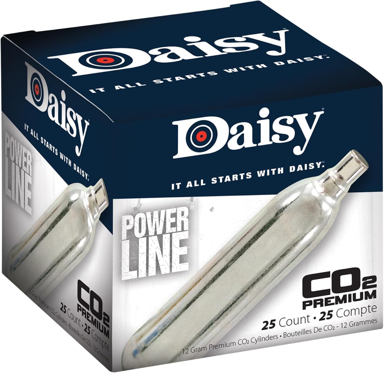 Daisy Powerline - Cilindros de CO2 de 0.42 oz, 25 unidades, presión