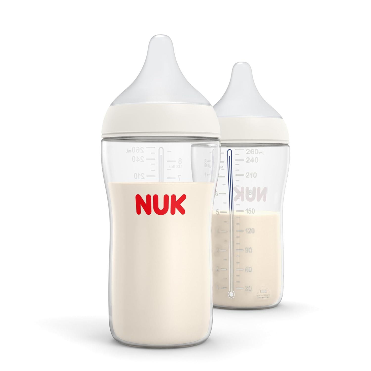 NUK Perfect Match - Biberón de transición natural, 8 onzas, paquete de 2
