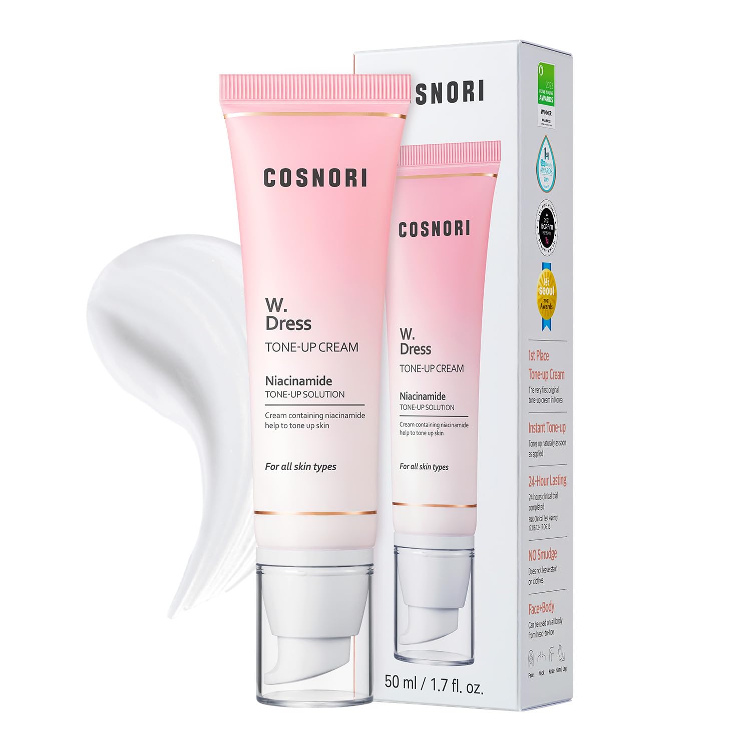 COSNORI W. Crema para Tono de Vestido - Equilibrador Rápido del Tono de la Piel – Unifica la Complejión - Sin Maquillaje, Aspecto Natural