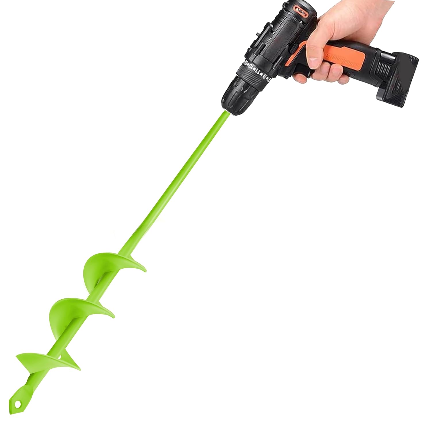TCBWFY Broca de Barrena para Plantar 1.6x16.5 pulgadas Longitud Extendida Barrena de Jardín Broca en Espiral para Plantar Bulbos y Flores