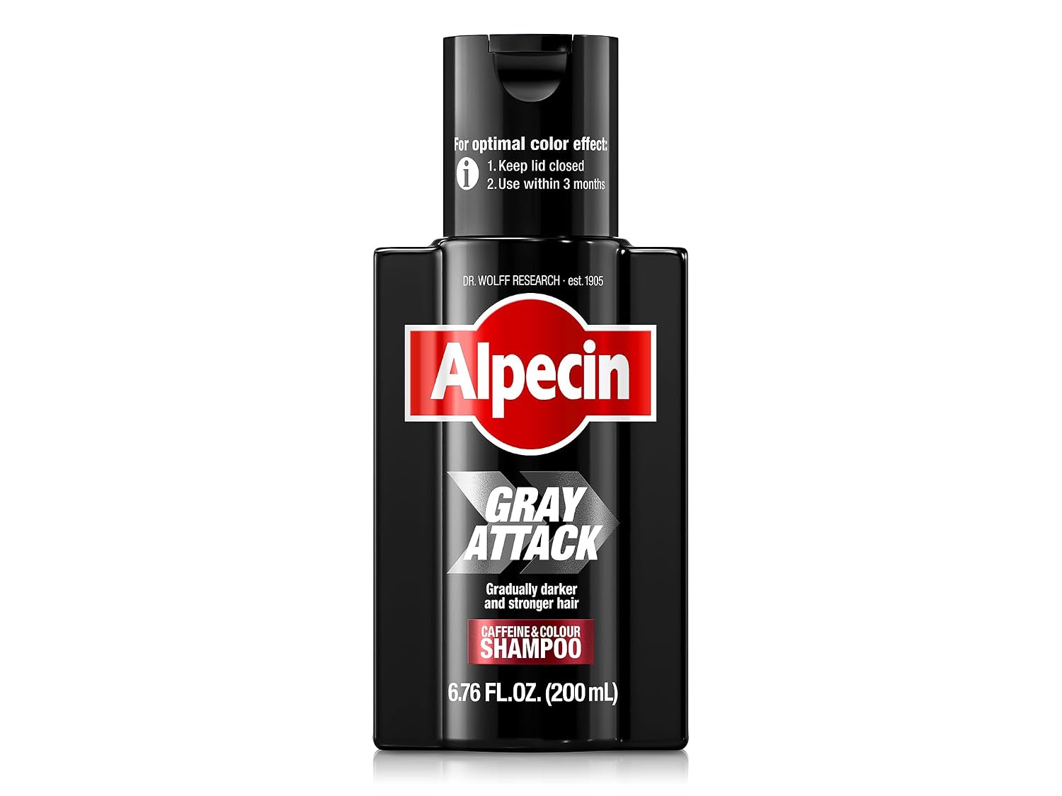 Alpecin Champú de tinte para el cabello negro Gray Attack