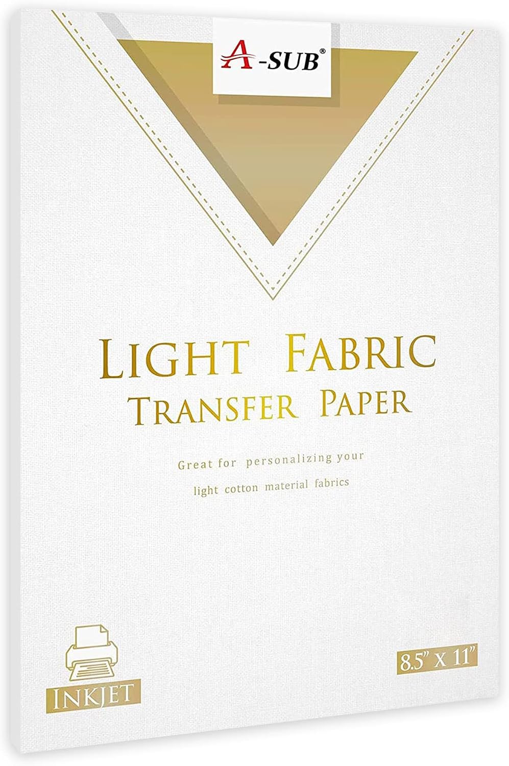 A-SUB Papel de transferencia de calor para camisetas ligeras, 20 hojas