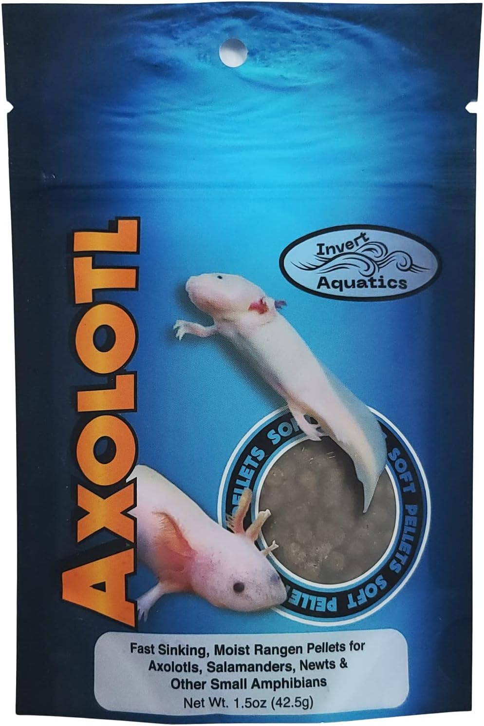 Gránulos blandos para ajolotes – Dieta de hundimiento húmedo para ajolote, tritones, salamandras y otros anfibios pequeños (1.5 oz (42.5 g))