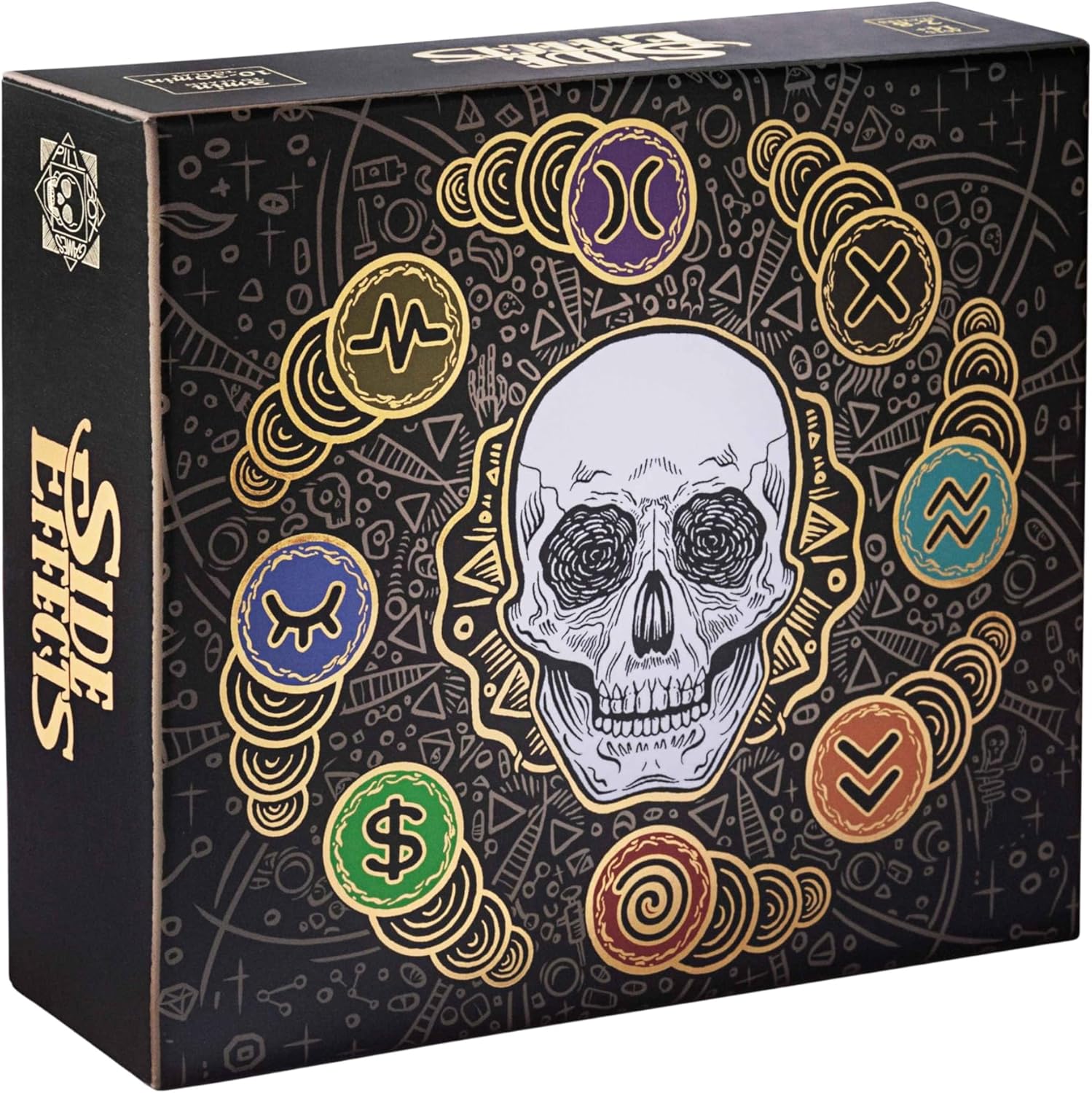 Pillbox Games Efectos secundarios | Desata la diversión y el caos usando terapia y medicación en este exitoso juego de cartas | para 2 a 8 jugadores